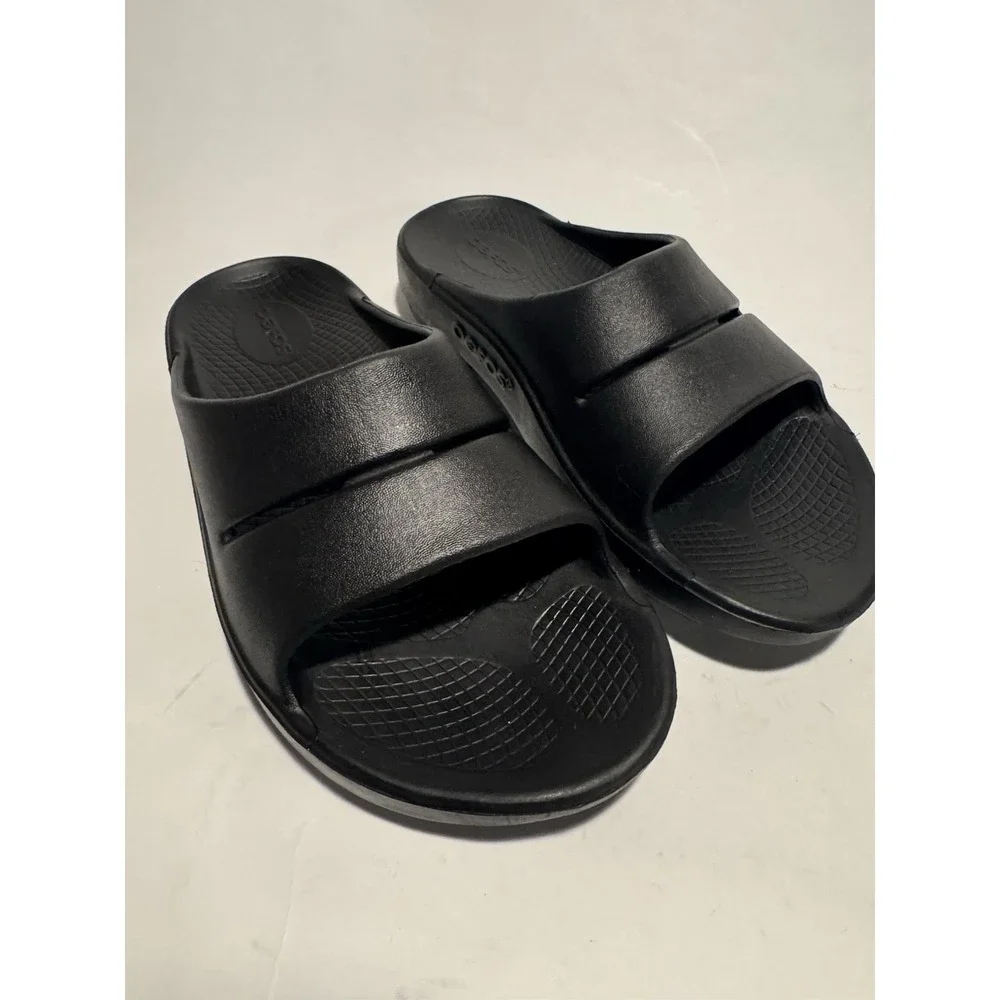 OOFOS Unisex OOahh Sport Post Run Recovery Slide Sandal EU 39 M/6 W/8 Black